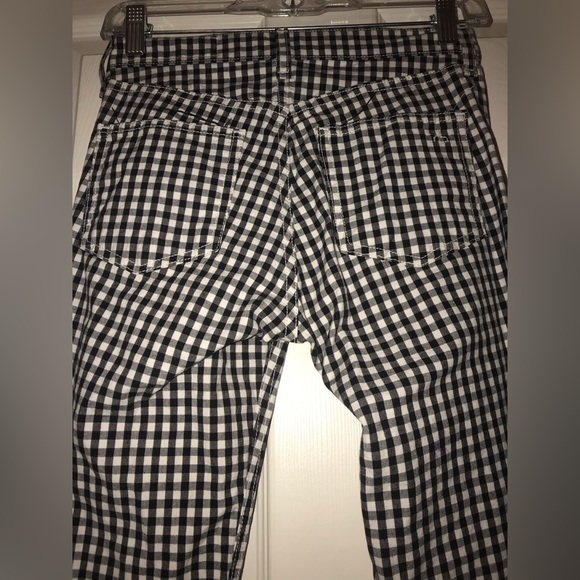 rag & bone NY Ashling 10 Inch Capri Jeans in Black/White Gingham Print size 24 - Picture 7 of 16